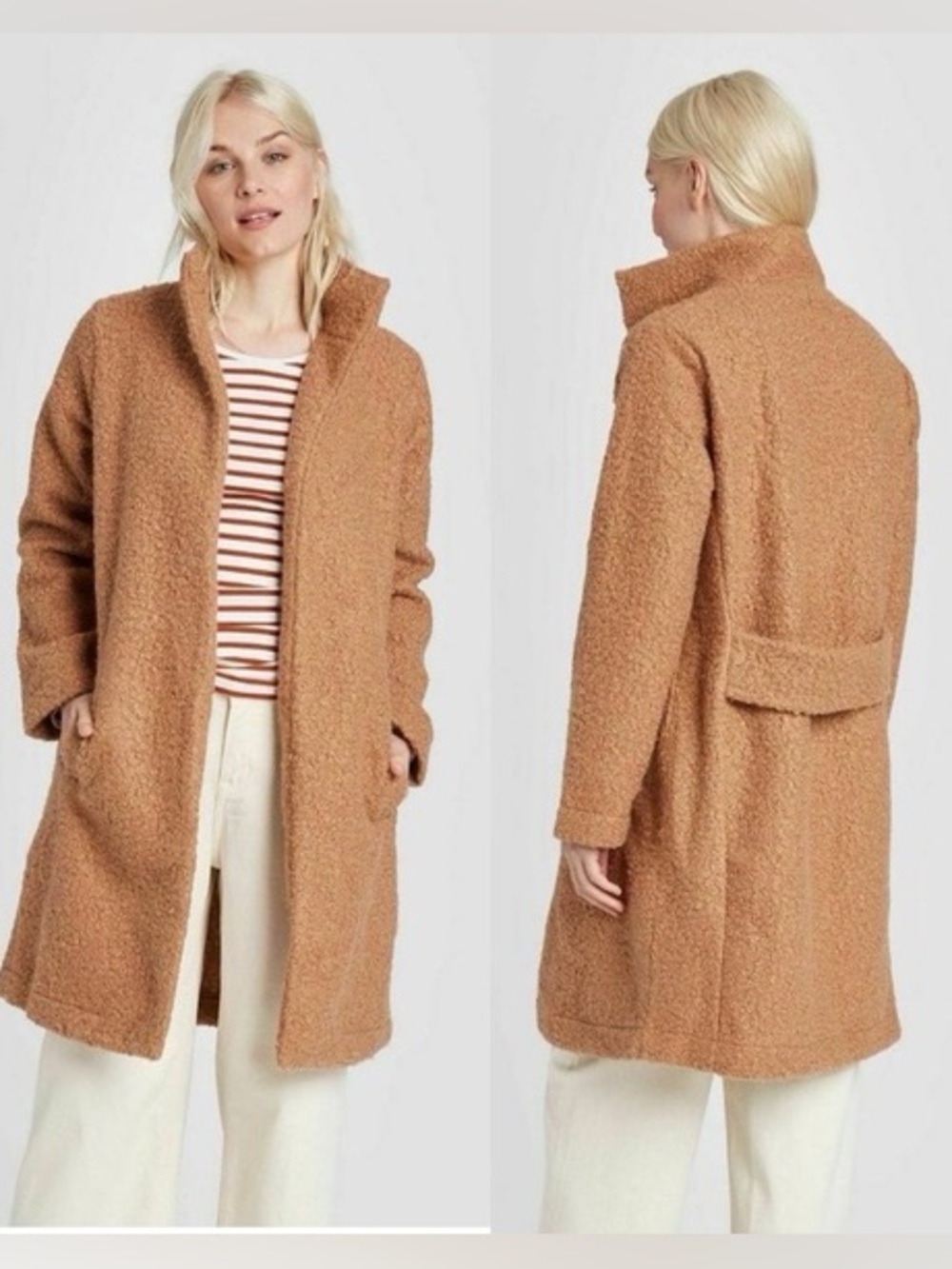 a new day Camel Teddy Coat - Picture 1 of 7